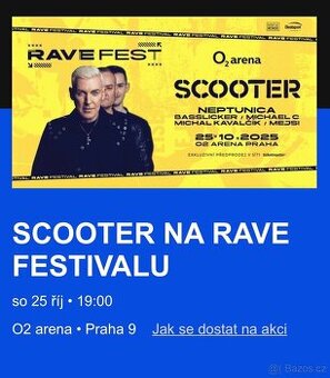Vstupenka na Scooter v O2 aréně