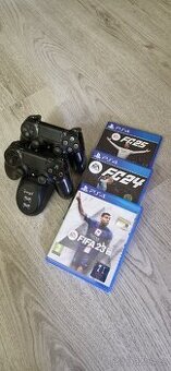 Herní ovladace pro PS4 , nabíjecí stanice , hry
