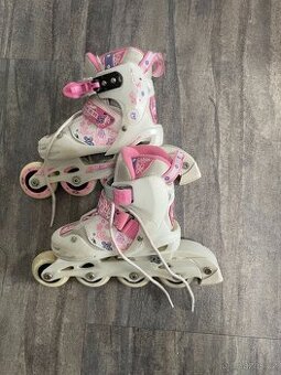 Dětské kolečkové brusle bílé