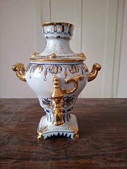 Porcelánový samovar LFZ Lomonosov - originál, zlacený