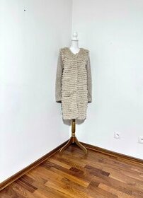 Luxusní pletený kabátek s pravým kožíškem Natutes Collection