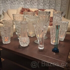 vázy z liatinového skla a krištálové