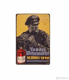 plechová cedule: Tag der Wehrmacht (válečná propaganda) - 1