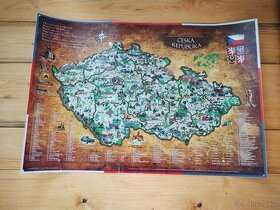 Nová Dětská ilustrovaná mapa ČR 99x68 cm