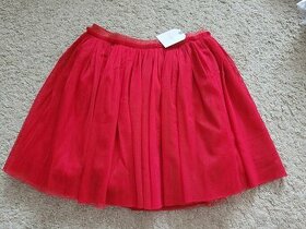 červená tylová sukně 122 - 1