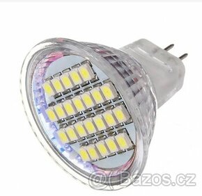 Bodové LED žárovky MR11 12V DC studená - bílá  3 ks