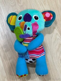 Lamaze plyšový medvídek Koala s pískátkem modrý 25 cm