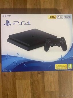 PlayStation 4 Slim 500 GB + ovladač + 3 hry – top stav