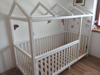Dětská netradiční postel ve výborném stavu - bílá