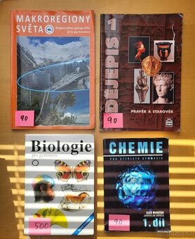Učebnice pro SŠ a gymnázia - biologie, chemie, dějepis...