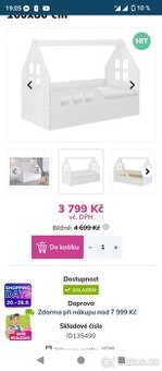 Skvělá nabídka 2× domečkova  Dětská postel ( KIDHOUSE )