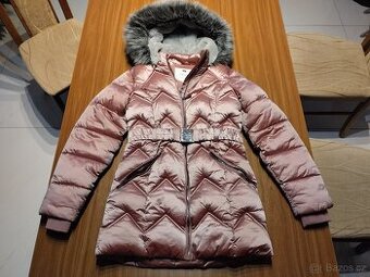 Luxusní dívčí zimní bunda F&F vel.152 ALE JE MENŠÍ