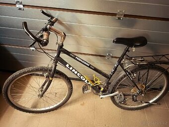 Horské dámské kolo s nosičem