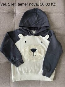 Zimní bundy, mikiny, trička, bunda, kalhoty - kluk 110/116