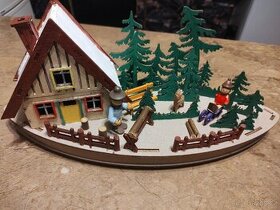 Vánoční dekorace vesnička svícen