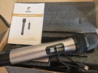 Bezdrátový Mikrofon kovový nový