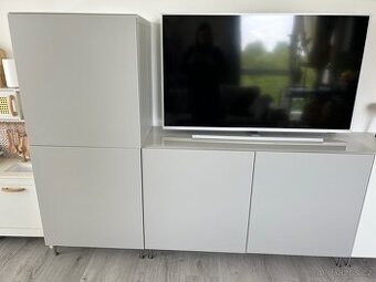 Ikea Besta 2x skřínka šedá dvířka