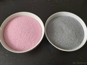 Písek na ozdobu - růžový a šedý - 1