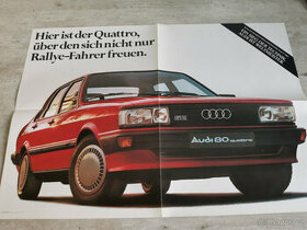 Prospekt Audi 80 quattro, 1982, 8 stran německy