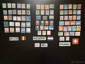 poštovní známky / Belgie Nizozemí Švýcarsko 80ks  č.1
