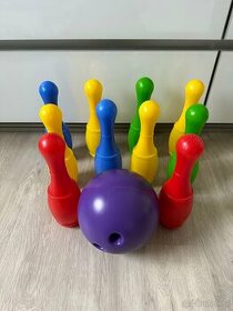 Bowling maxi kuželky plastové 10 ks + koule