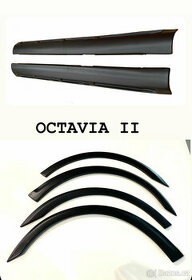 Plastové lemy blatníku + prahy Škoda Octavia II 2004-2013 je