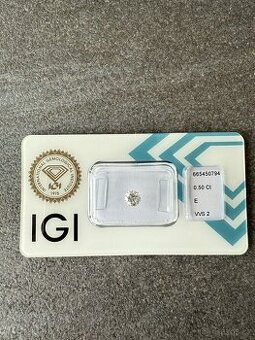 Diamant 0.50ct., E, VV2, Fluorescence: None, VG, Ex, Ex