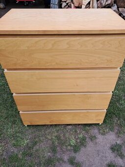 Ikea komoda Malm bříza 4 zásuvky - 1
