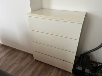 Komoda IKEA MALM  4 zásuvky, bílá