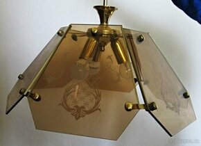 Prodám skleněný retro lustr 1992