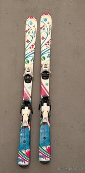 Dětské lyže 120 + boty Nordica vel. 24-24,5 + přilba Salomon