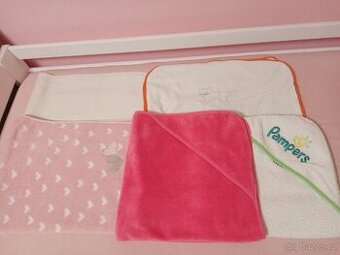 Osušky pro miminka, deky, potah na přebalovací pult