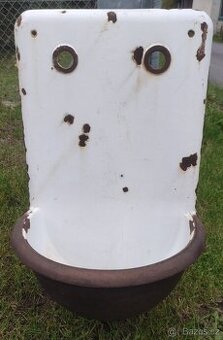 Starožitná výlevka litinová - 2 kohouty