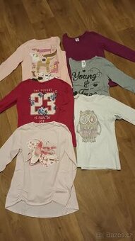 Dívčí trika dl.rukáv, legíny, pyžamo vel.146