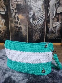 Nová háčkovaná kabelka tyrkysová Stafford