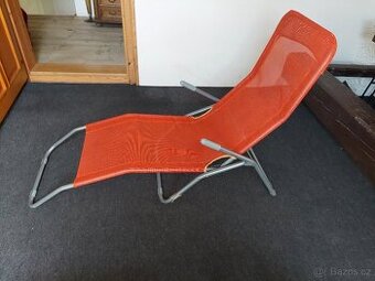 Skládací lehátko - oranžové