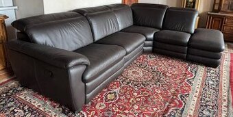 Luxusní moderní kožená rohová sedací souprava,6362