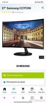 Samsung curved monitor 27 palců