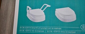 WC sedátko - nástavec  s područkami SMARTFIX