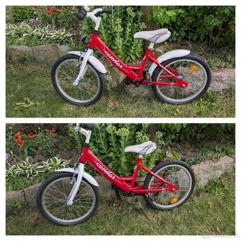 2x dětské jízdní kolo JK Condor 18" ALU červené