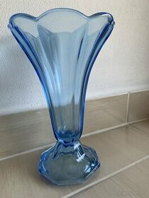 Váza modrá Art deco