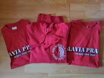 SK SLAVIA PRAHA - mikina s kapucí Ultras a 2x tričko derby