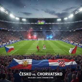 Česko vs Chorvatsko 4x sezení sektor 114