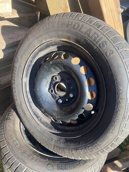 Plechové disky 15” 5x112 a zimní pneumatiky 195/65/R15