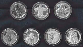 Stříbrná investiční mince Kongo Gorila 1OZ