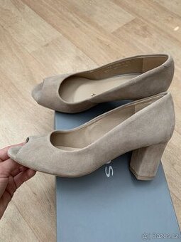 Béžové kožené boty WOJAS