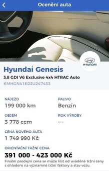 Hyundai Genesis G80 facelift 3.8 V6 4x4 8AT CZ 10/2017