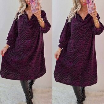 Nové dámské společenské šaty s lurexem