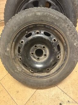 Plechové disky 5x100 zánovní gumy zimní