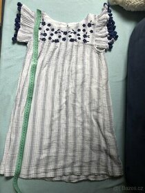 Krásné bílomodré dívčí šaty - 1